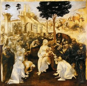 L’Adorazione dei Magi di Leonardo da Vinci